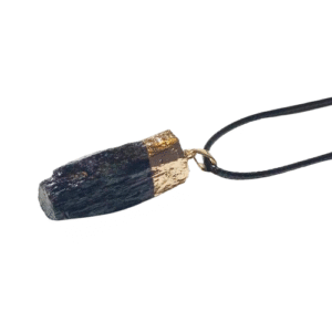 Black Tourmaline Pendant Gold
