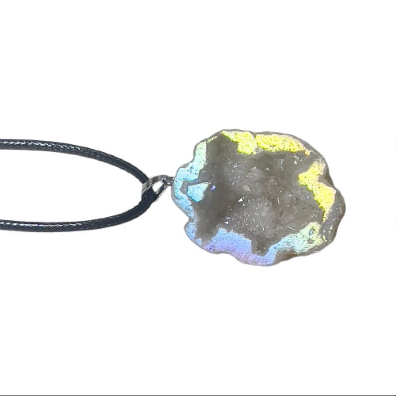 Angel Aura Geode Crystal Pendant 1 Angel Aura Geode Crystal Pendant