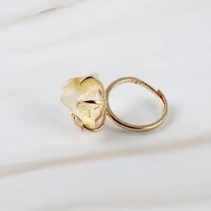 Citrine Crystal Ring