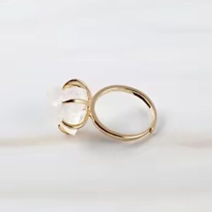 Clear Quartz Crystal Ring