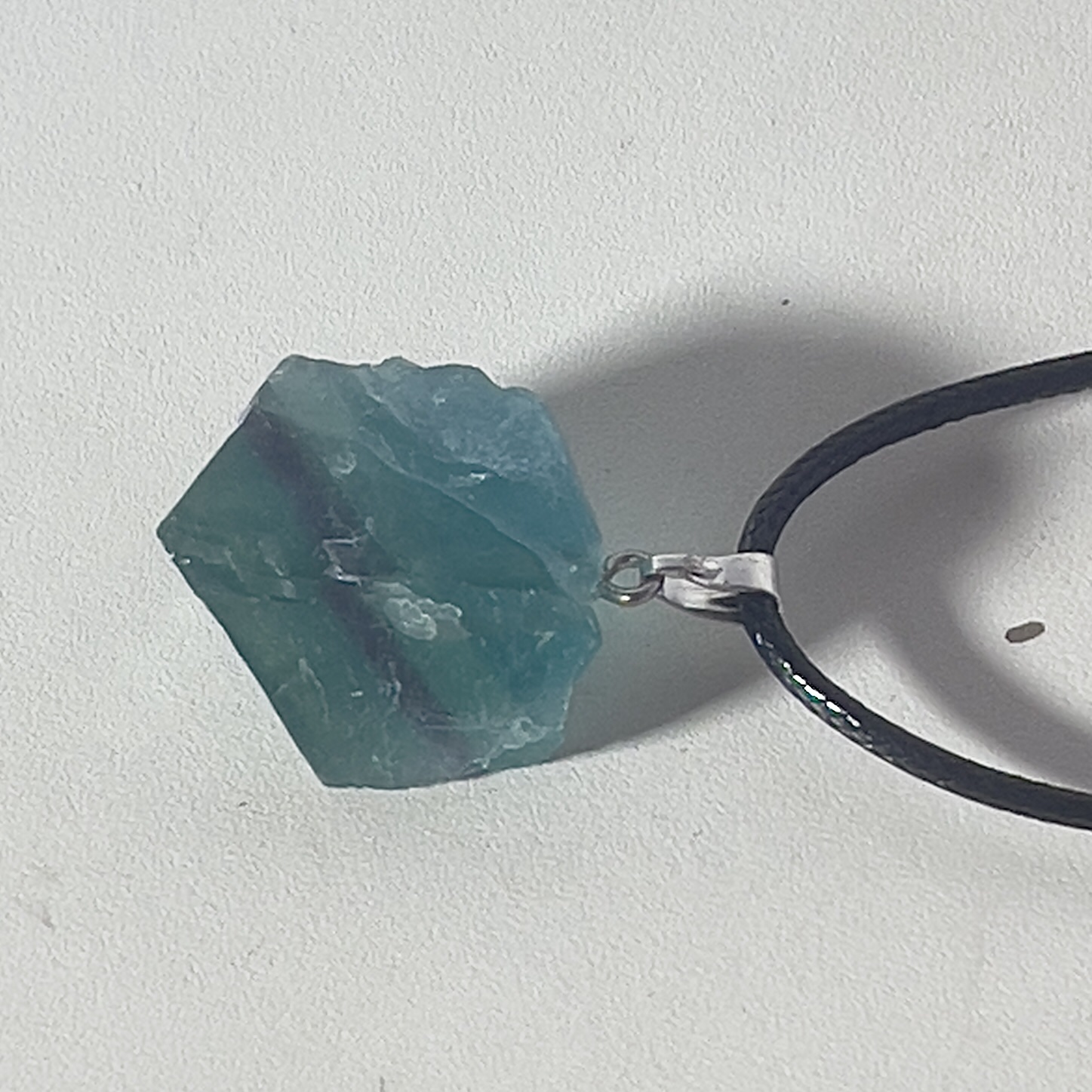 Green Fluorite Crystal Pendant 2 Green Fluorite Crystal Pendant